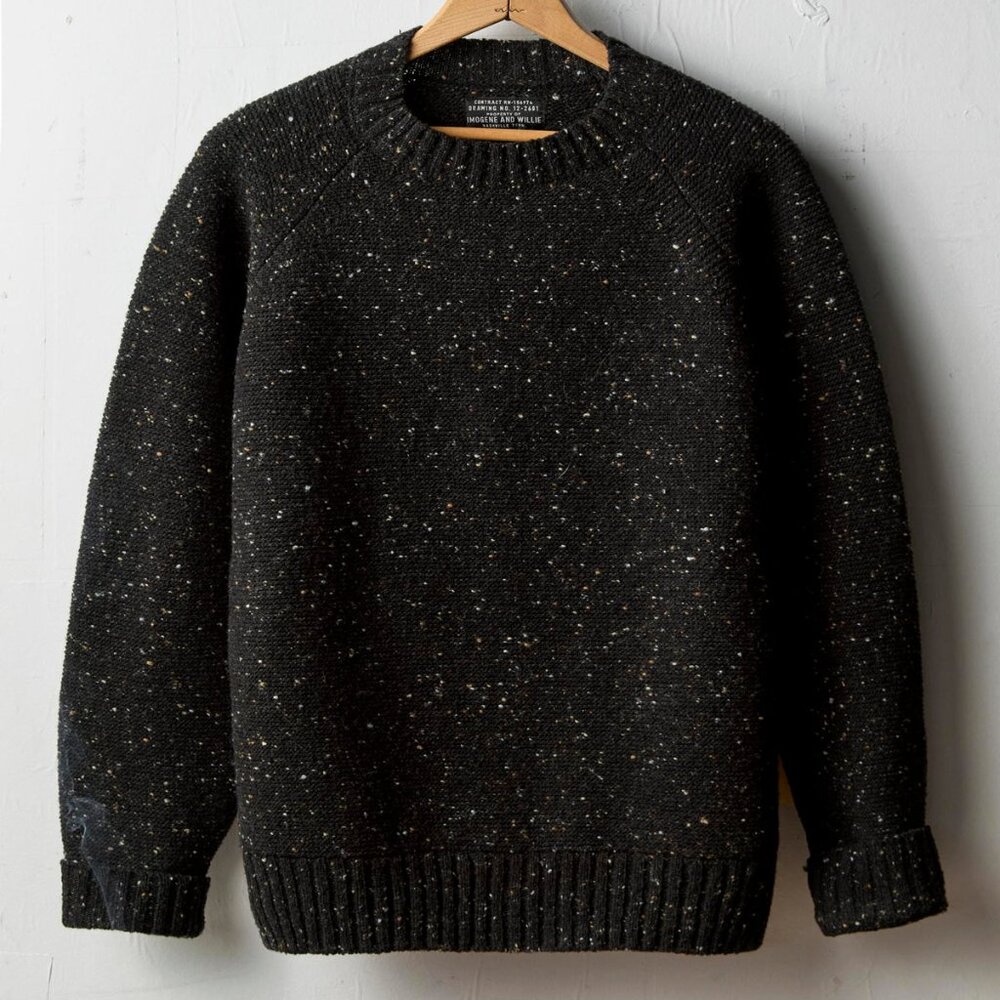 NEW Imogene + Willie Galway Wool Sweater in Black Nep
